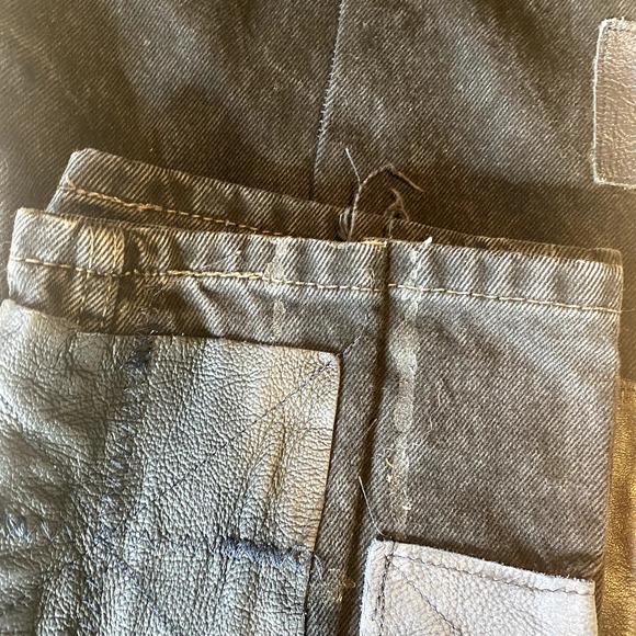 Men's Leather Custom Made Upcycled Rocker Band Outfit - Picture 11 of 15